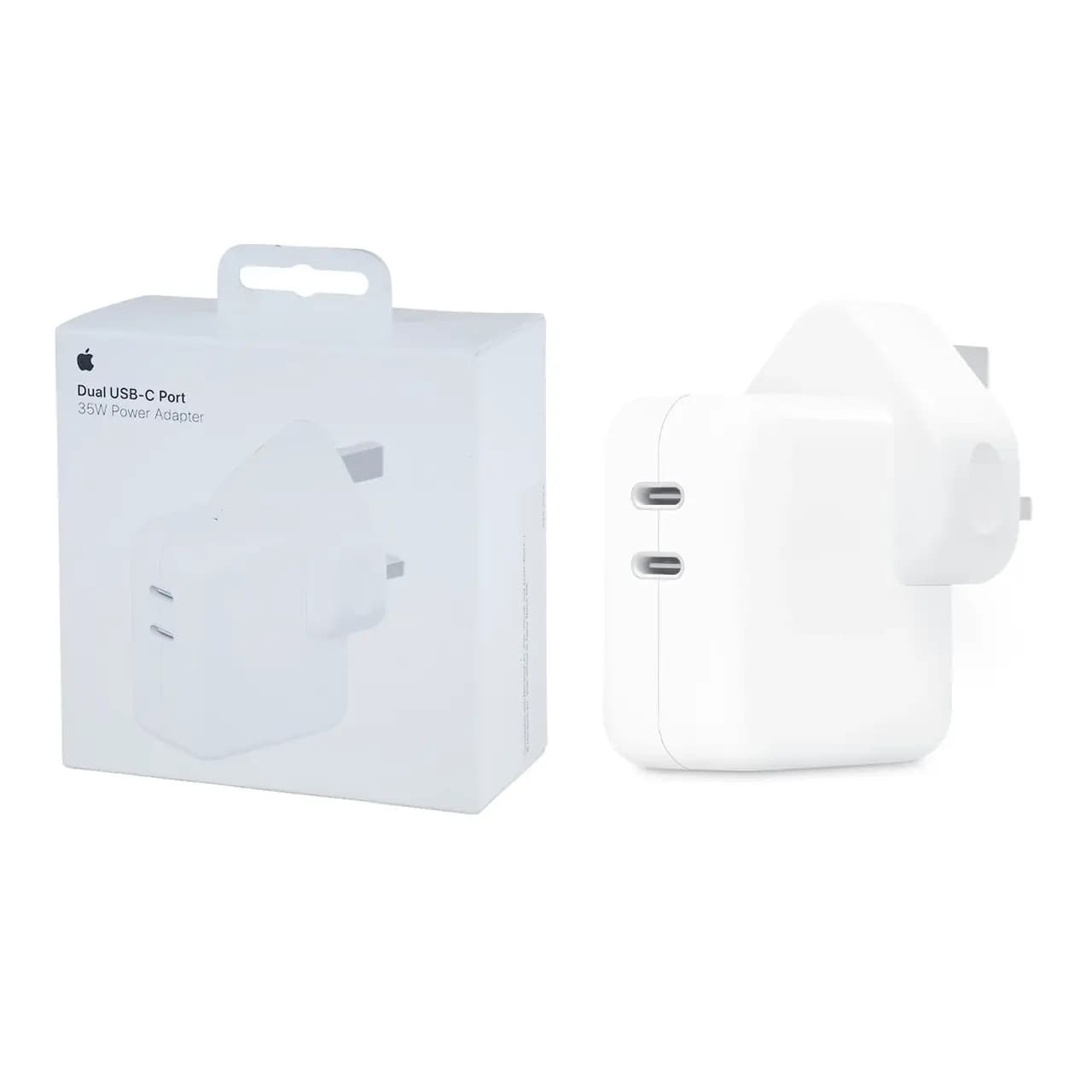 شارژر دیواری فست دو پورت 35W Apple مدل MNWP3B/A A2676 – سفید (گارانتی 6 ماهه ایویز) — تصویر ۴