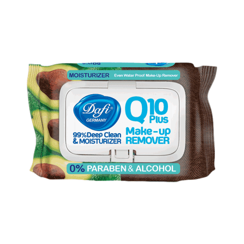دستمال میک اپ ریموور 50 برگ 10 q چشم و صورت دافی