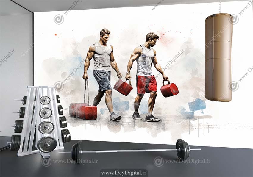 کاغذ دیواری برای باشگاه ورزشی رنگ روشن HQ-1891