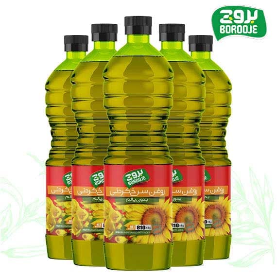 روغن سرخ کردنی بدون پالم کانولا و آفتابگردان 810 گرم بروج — تصویر ۲