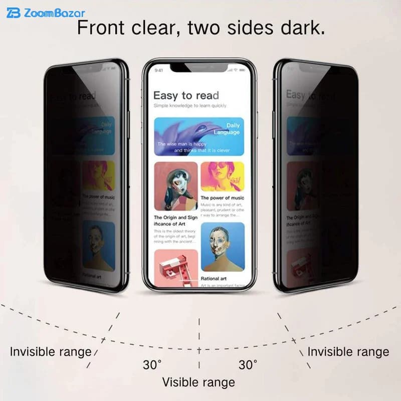 گلس سرامیکی حریم شخصی بوف مدل CFPr9 مناسب برای گوشی موبایل اپل iphone 12 Mini — تصویر ۷
