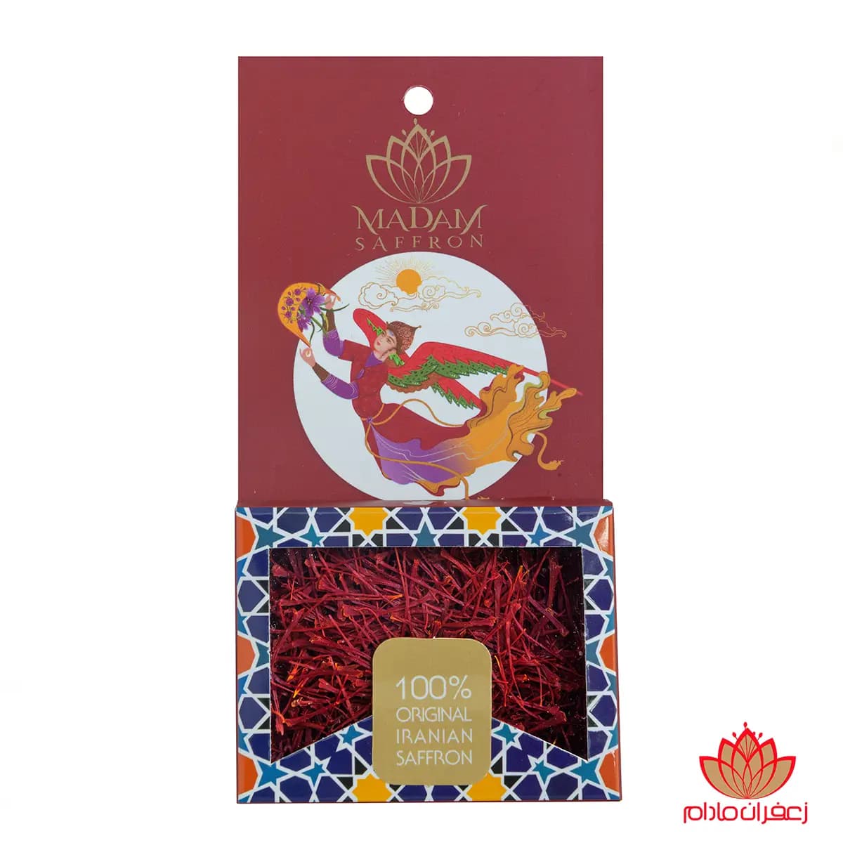 زعفران سوپر نگین یک مثقال طرح زرین نقش