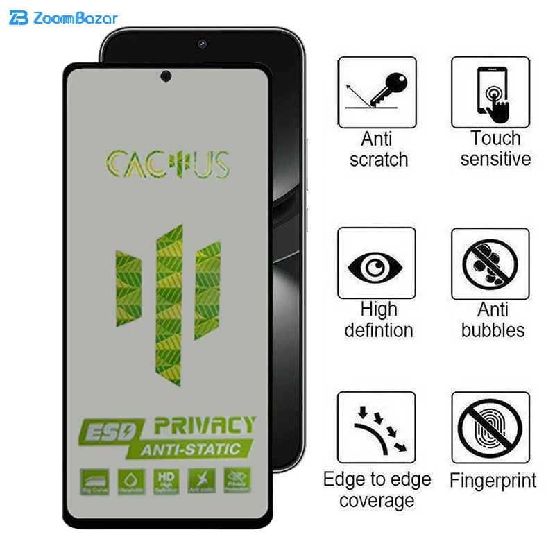 گلس پرایوسی اِپیکوی مدل Cactus-ESD-Privacy مناسب برای گوشی موبایل هوآوی Nova 12 / Nova 12 Lite / Nova 11 SE / Nova 10 SE — تصویر ۶