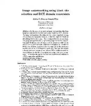 دانلود کتاب Image watermarking using block site selection and DCT domain constraints