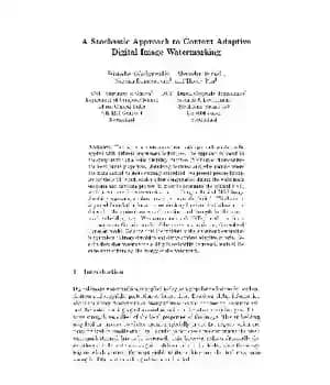 دانلود کتاب A Stochastic Approach to Content Adaptive Digital Image Watermarking