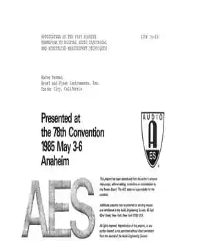 دانلود کتاب Application Of The Fast Fourier Transform To Digital Audio Electrical And Acoustical Measurement Techniques