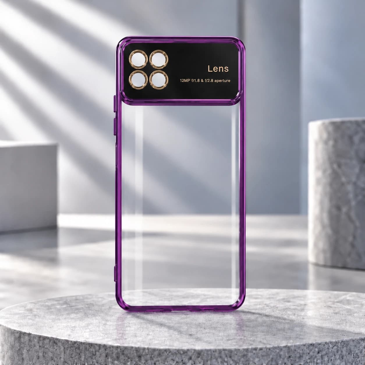 کاور مدل شفاف محافظ لنز دار مناسب برای گوشی موبایل سامسونگ Galaxy A22 5G — تصویر ۳
