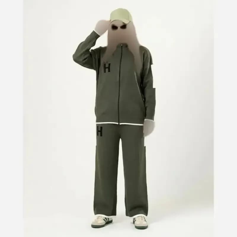 سویشرت و شلوار بافت مدل هرمس فری سایز گرم بالا — تصویر ۵