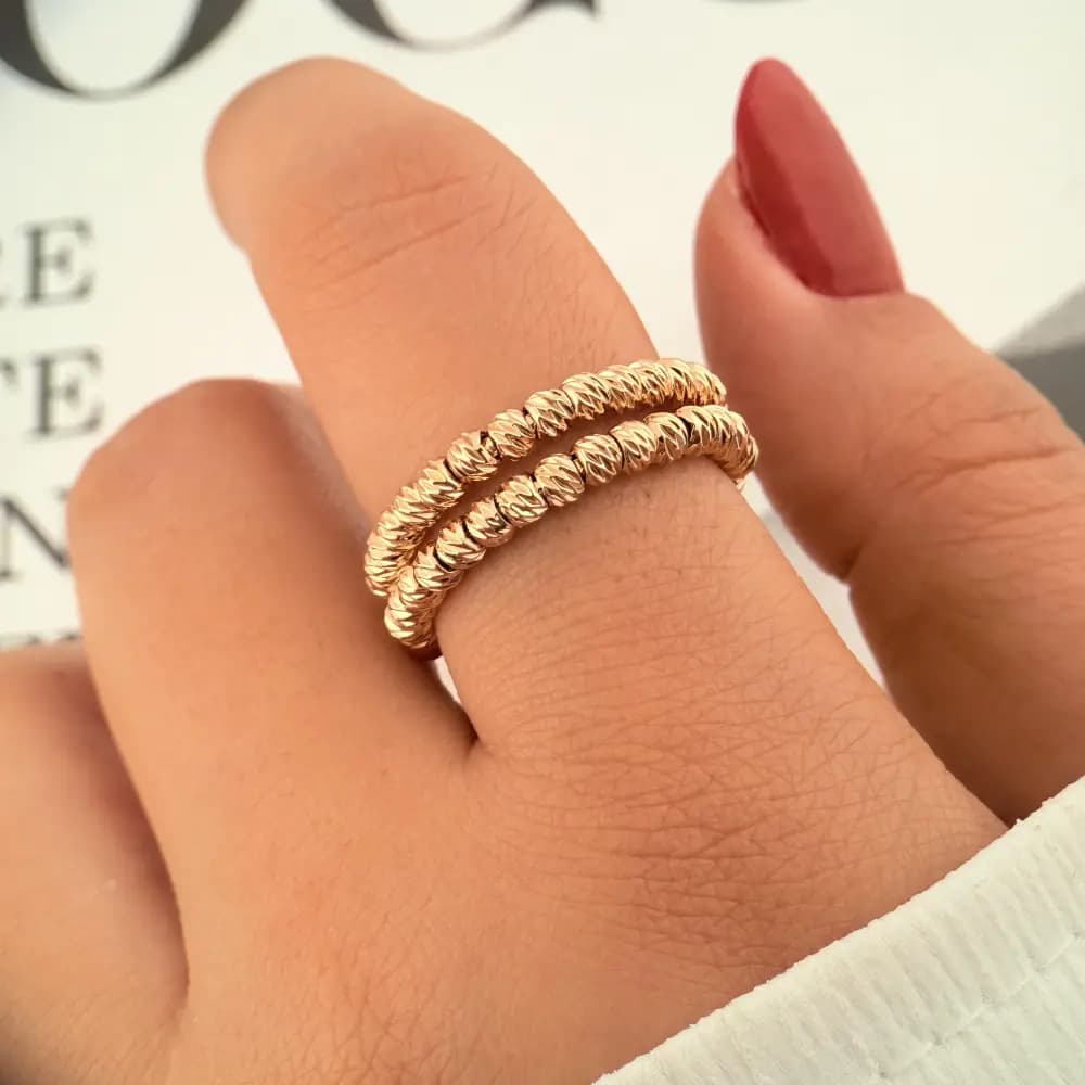 انگشتر گوی تراشدار ژوپینگ مدل R00150