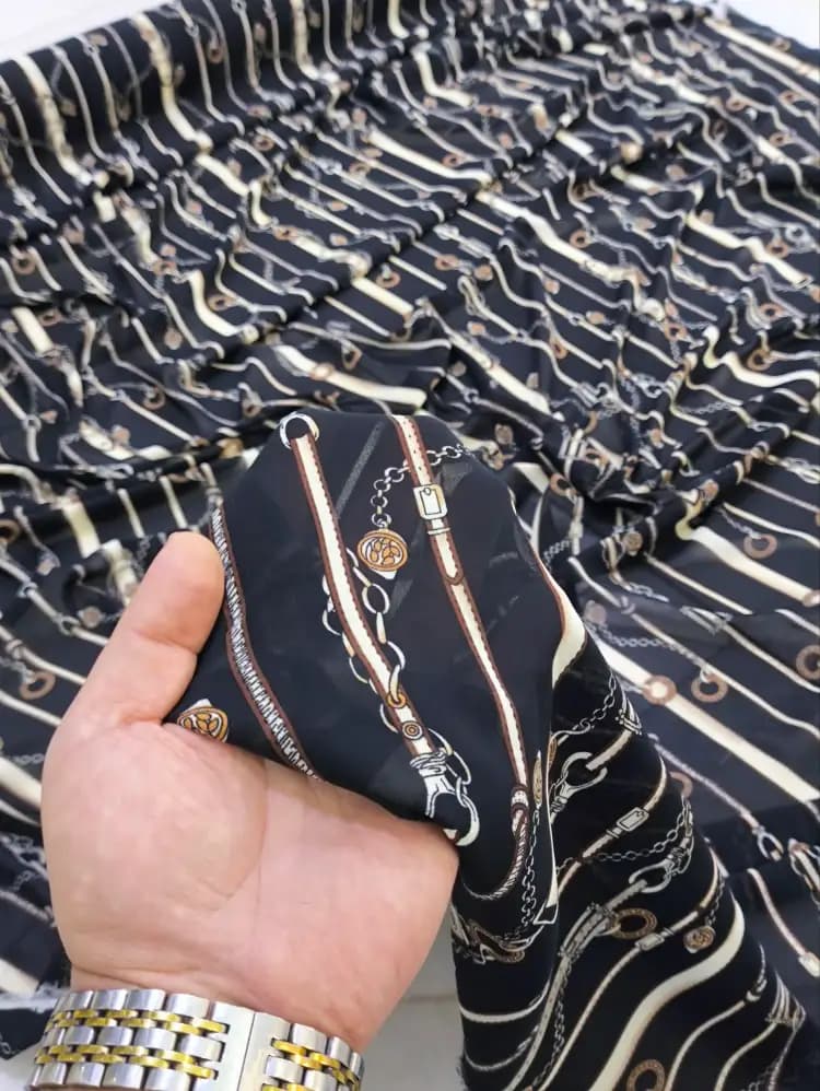پارچه حریر گلدار طرح 3