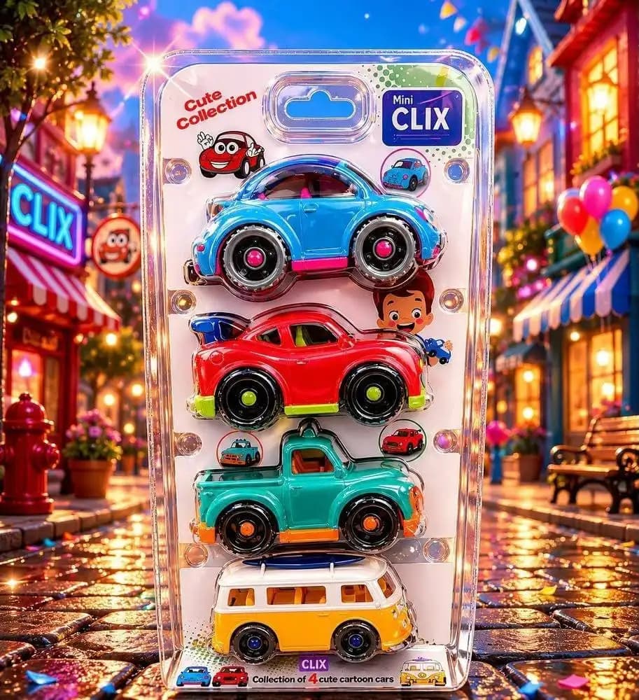 پک ماشین 4 عددی Mini Clix