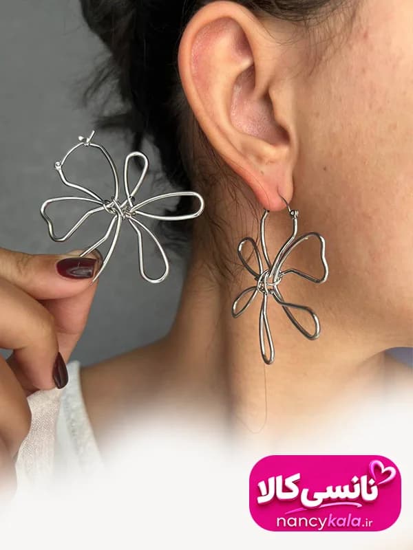 گوشواره گل درشت میخ استیل درجه یک