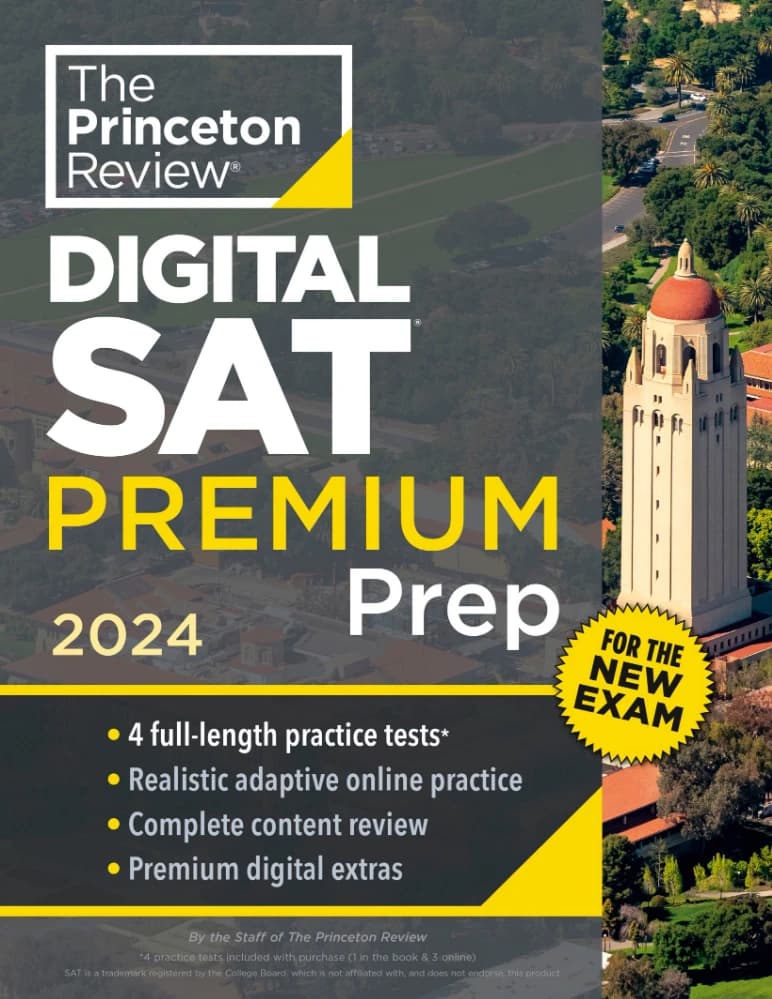 دانلود کتاب آمادگی پرمیوم دیجیتال اس ای تی پرینستون ریویو، ۲۰۲۴ (Princeton Review Digital SAT Premium Prep, 2024) نسخه انگلیسی PDF | پرینستون ریویو
