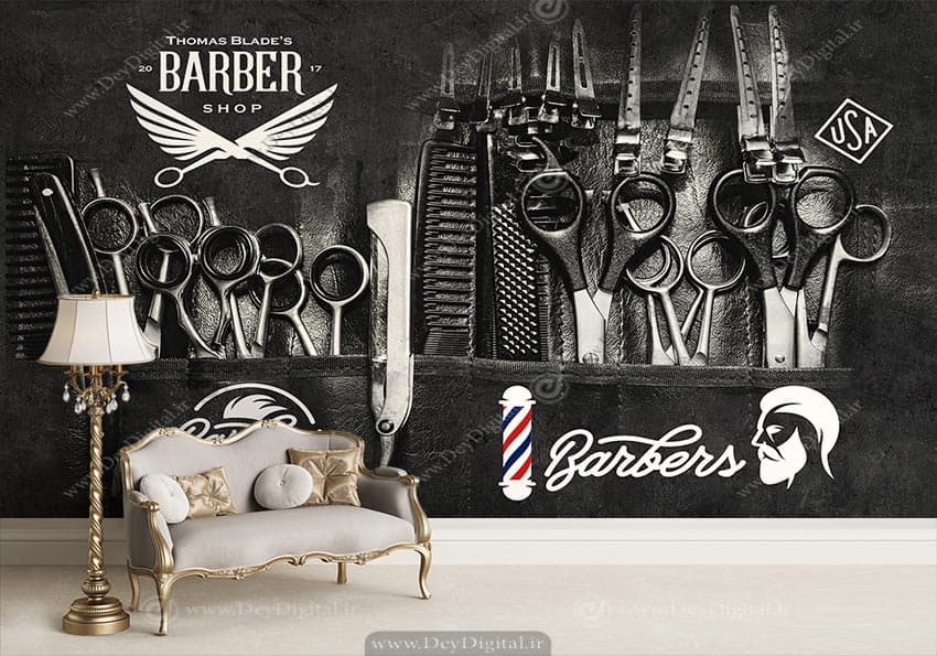 پوستر دیواری آرایشگاه مردانه BA-6718