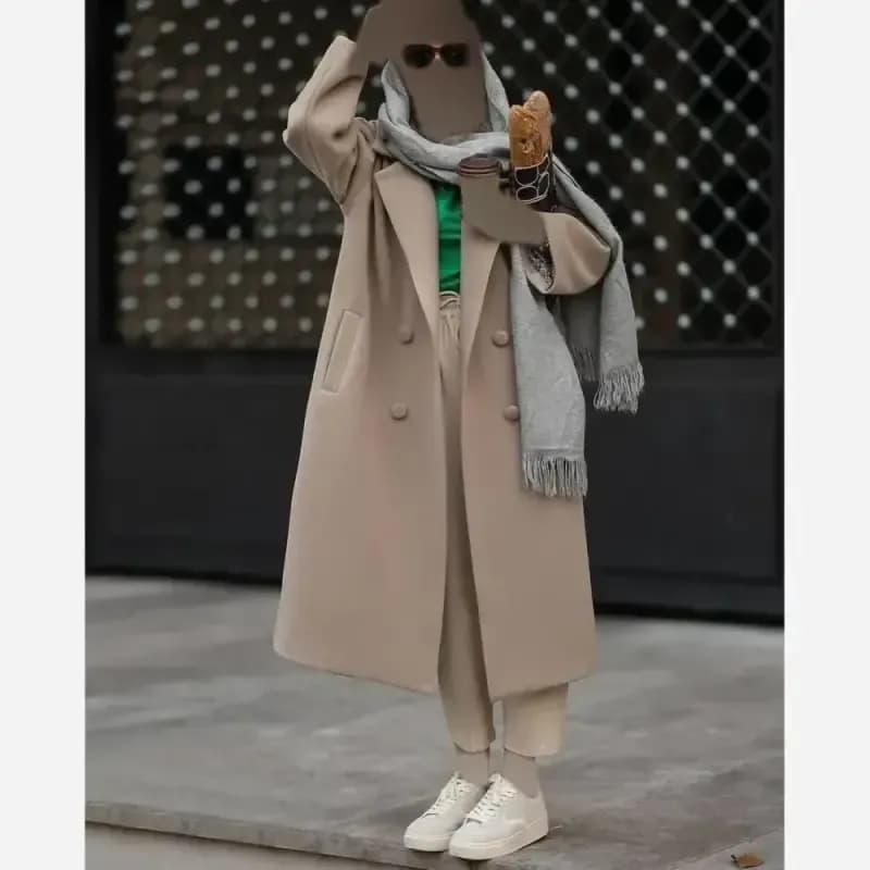 پالتو خزان جنس توییت پشمی قد 120 — تصویر ۳