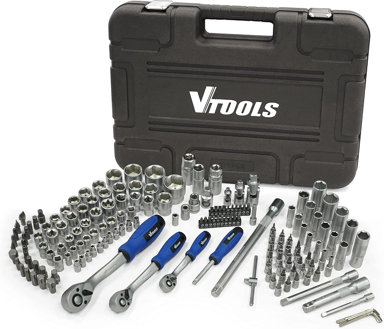 ست بکس و آچار جغجغهای ۱۷۲ پارچه ویتولز VTOOLSمدل VT5106