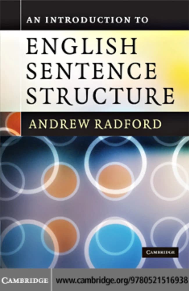 کتاب مقدمهای بر ساختار جمله انگلیسی اثر Andrew Radford An Introduction to English Sentence Structure انگلیسی PDF