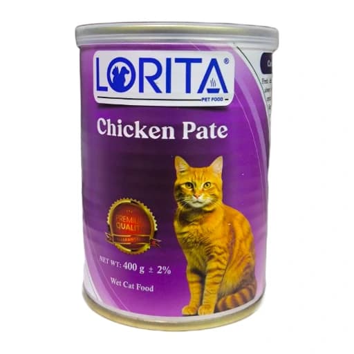 کنسرو پته گربه با طعم مرغ لوریتا (Lorita) – 400 گرمی