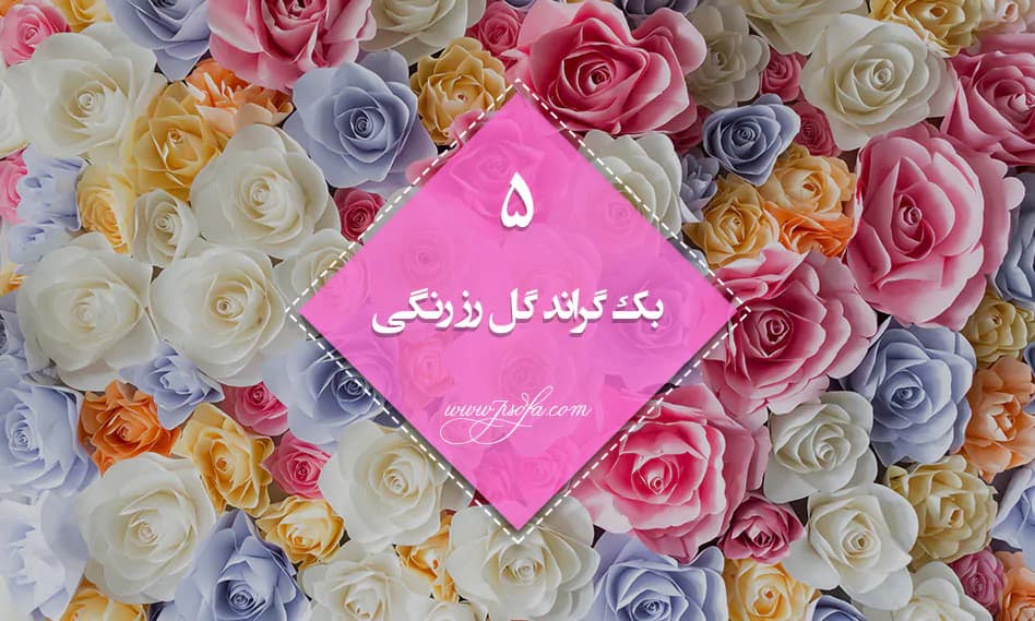 5 بک گراند گل رز رنگی با کیفیت بالا Backdrop of colorful roses