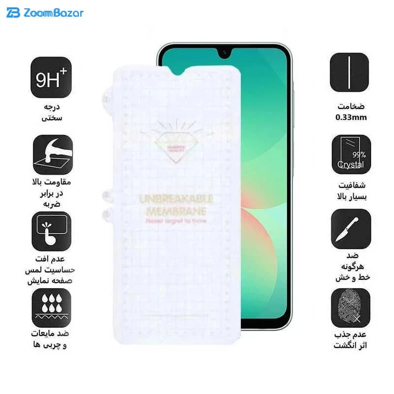 گلس بوف مدل Hydrogel مناسب برای گوشی موبایل سامسونگ Galaxy A17 / A26 / A16 — تصویر ۵
