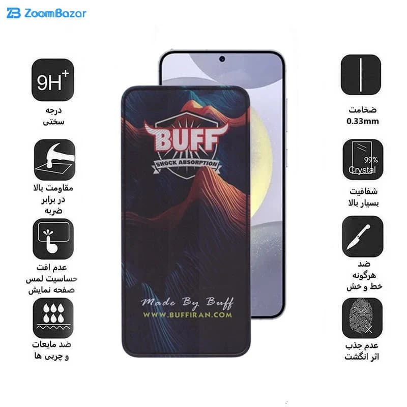 گلس بوف مدل 5D Mountain مناسب برای گوشی موبایل سامسونگ Galaxy S25 Edge/S25 Plus — تصویر ۲