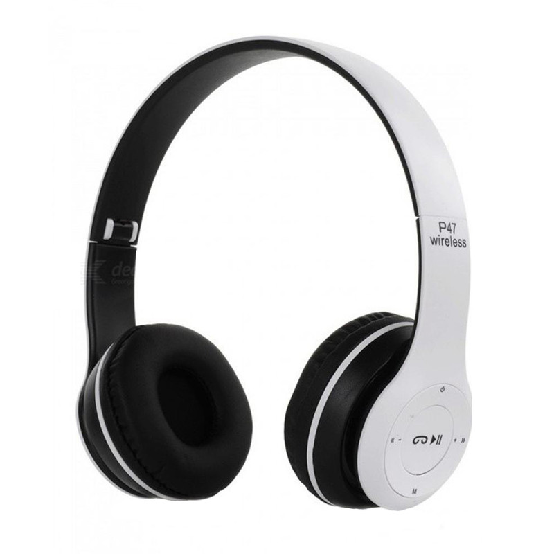 هدفون بلوتوثی مدل P47 EDR بدون قابلیت نویز کنسلینگ، درگاه USB Type-C، دارای شیار کارت حافظه، مقاومت در برابر رطوبت و عرق — تصویر ۲