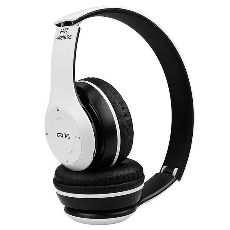 هدفون بلوتوثی مدل P47 EDR بدون قابلیت نویز کنسلینگ، درگاه USB Type-C، دارای شیار کارت حافظه، مقاومت در برابر رطوبت و عرق — تصویر ۳