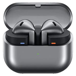 هدفون بلوتوثی سامسونگ مدل Galaxy Buds3 با نویز کنسلینگ فعال (ANC)، نویز کنسلینگ میکروفون (ENC)، درگاه شارژ USB Type-C، با قابلیت اتصال به چند دستگاه، دارای قابلیت صدای 360 درجه، Galaxy AI، میکروفون سه