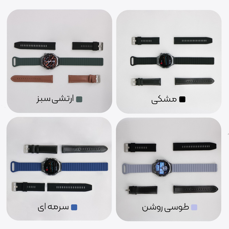 ساعت هوشمند 47 میلی متری فنیرسی مدل S370i با بند سیلیکونی — تصویر ۴