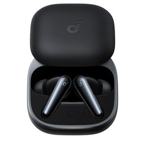 هدفون بلوتوثی انکر مدل Soundcore Liberty 5 با نویز کنسلینگ فعال (ANC)، درگاه شارژ USB Type-C، تا 30 ساعت زمان پخش موسیقی، دارای سنسور نوری داخل گوش و مقاوم در برابر رطوبت و عرق
