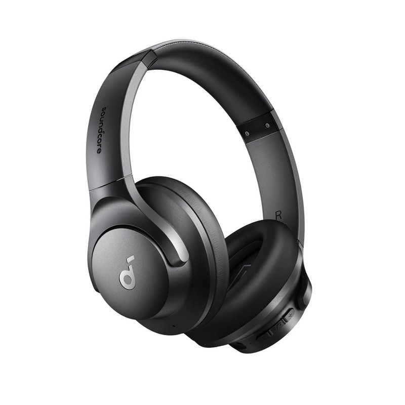 هدفون بلوتوثی انکر مدل Soundcore Q20i با نویز کنسلینگ فعال (ANC)، درگاه شارژ USB Type-C، دارای 2 میکروفون داخلی و 2 میکروفون خارجی، پشتیبانی از صدای Hi-Res از طریق کابل AUX — تصویر ۳