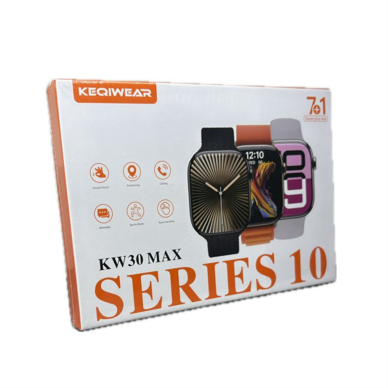 ساعت هوشمند 45 میلی متری کیکویر مدل kw30 max with 7 band با بند سیلیکونی — تصویر ۵