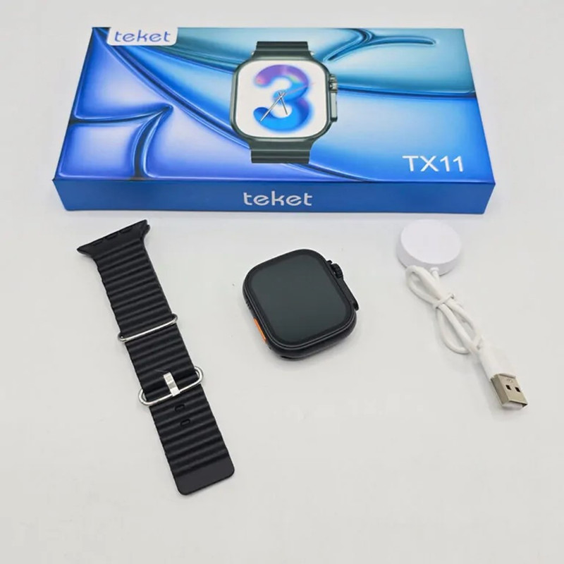 ساعت هوشمند 48 میلیمتری مدل TX11 با بند سیلیکونی — تصویر ۴