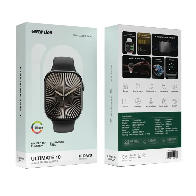 ساعت هوشمند 42 میلی متری گرین لاین مدل ultimate 10 — تصویر ۴