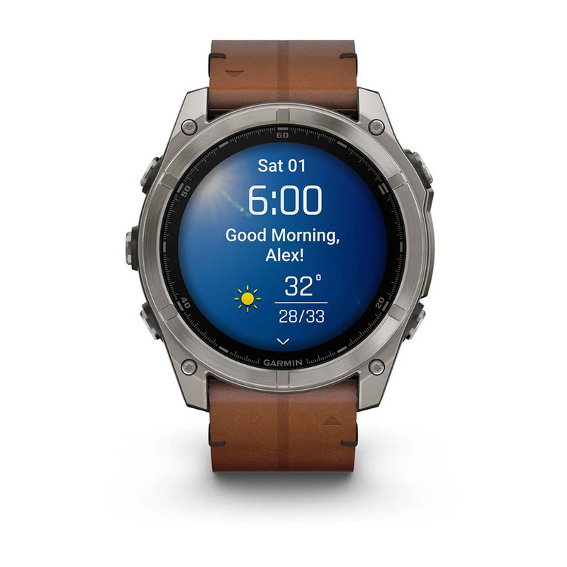 ساعت هوشمند گارمین مدل Fenix 8 - 51mm AMOLED، مناسب برای ورزش، روزمره، دارای قابلیتهای صفحه نمایش رنگی، کنترل موسیقی، کنترل سطح اکسیژن خون، بند سیلیکونی، فناوری GPS، با حافظه داخلی 32 گیگابایت — تصویر ۳