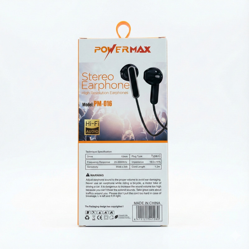 هندزفری پاورمکس مدل PM-016 — تصویر ۲