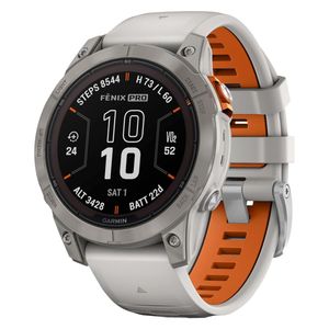 ساعت هوشمند گارمین مدل Fenix 7 pro Sapphire Solar دارای قابلیت های کنترل موسیقی (Music Player)، کنترل سطح اکسیژن خون، ضد آب، صفحه نمایش لمسی بند سیلیکون