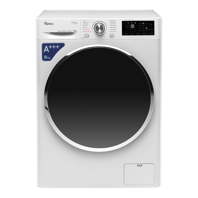 ماشین لباسشویی جی پلاس مدل GWM-P880W ظرفیت 8 کیلوگرم — تصویر ۲
