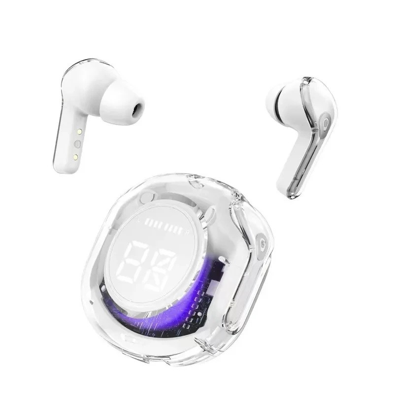هدفون بلوتوثی مدل UltraPods Pro بدون قابلیت نویز کنسلینگ، درگاه شارژ USB Type-C، دارای میکروفون داخلی، دارای نشانگر LED، مقاوم در برابر آب — تصویر ۲