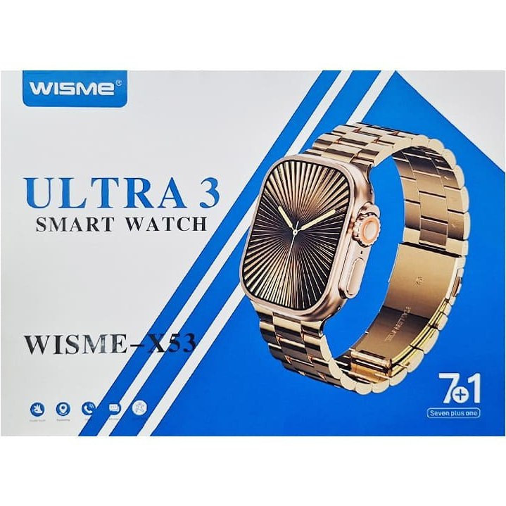 ساعت هوشمند 42 میلی متری ویسمی مدل ultra 3 x53 همراه با بند فلزی و ساده — تصویر ۳