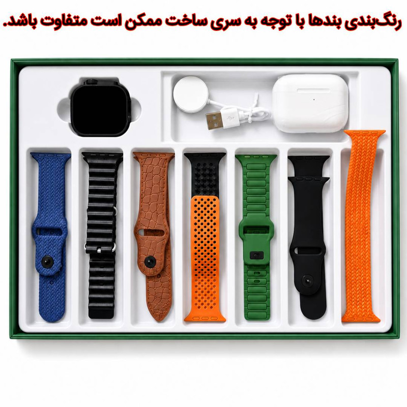 ساعت هوشمند 49 میلی متری کا ۱۲ مدل پلاس با بند سیلیکونی به همراه هدفون بلوتوثی — تصویر ۳