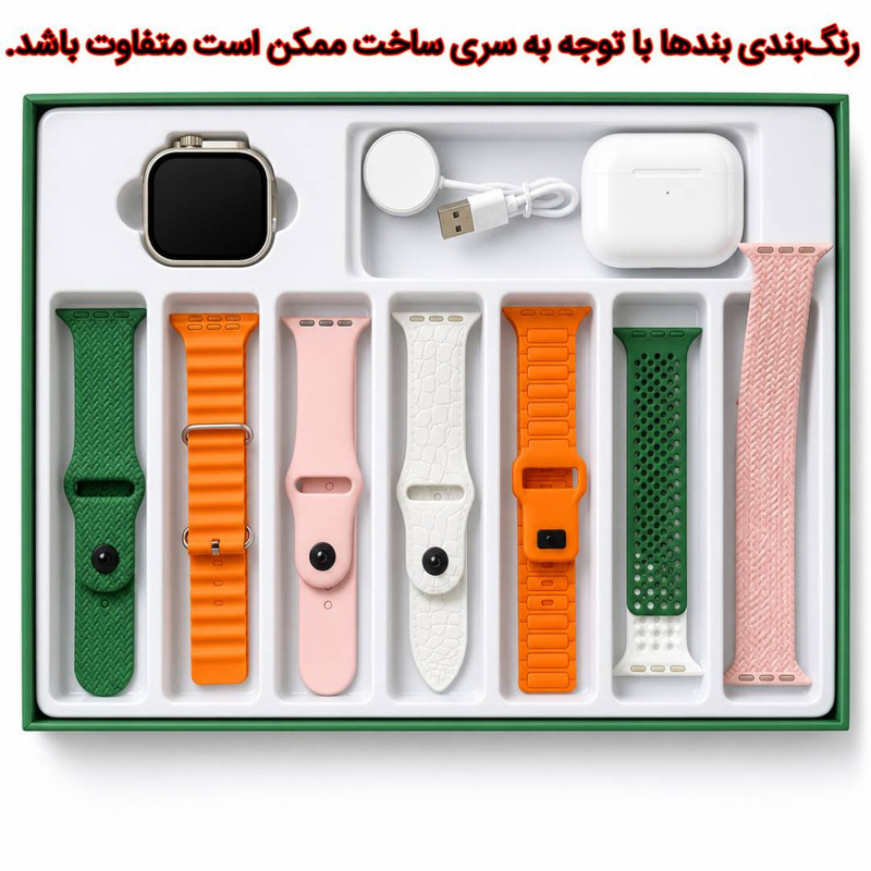 ساعت هوشمند 49 میلی متری کا ۱۲ مدل پلاس با بند سیلیکونی به همراه هدفون بلوتوثی — تصویر ۴
