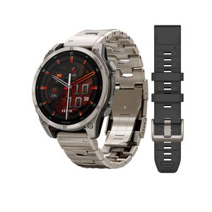 ساعت هوشمند گارمین مدل Fenix 8 - 47mm دارای قابلیت های صفحه نمایش لمسی، کنترل موسیقی، کنترل سطح اکسیژن خون، ضد آب، بند تیتانیوم