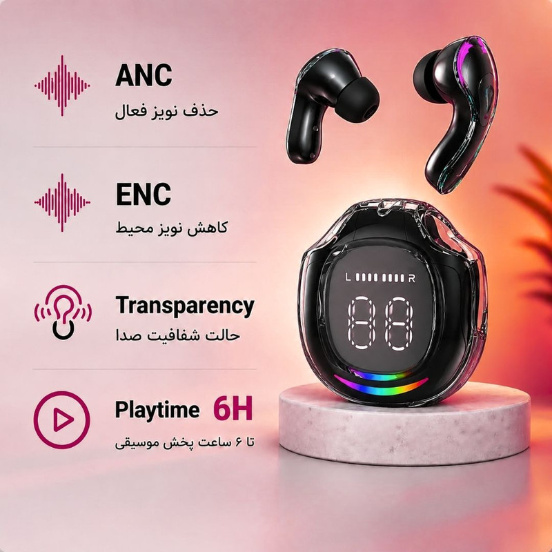 هدفون بلوتوثی ونسر مدل VN30 — تصویر ۴