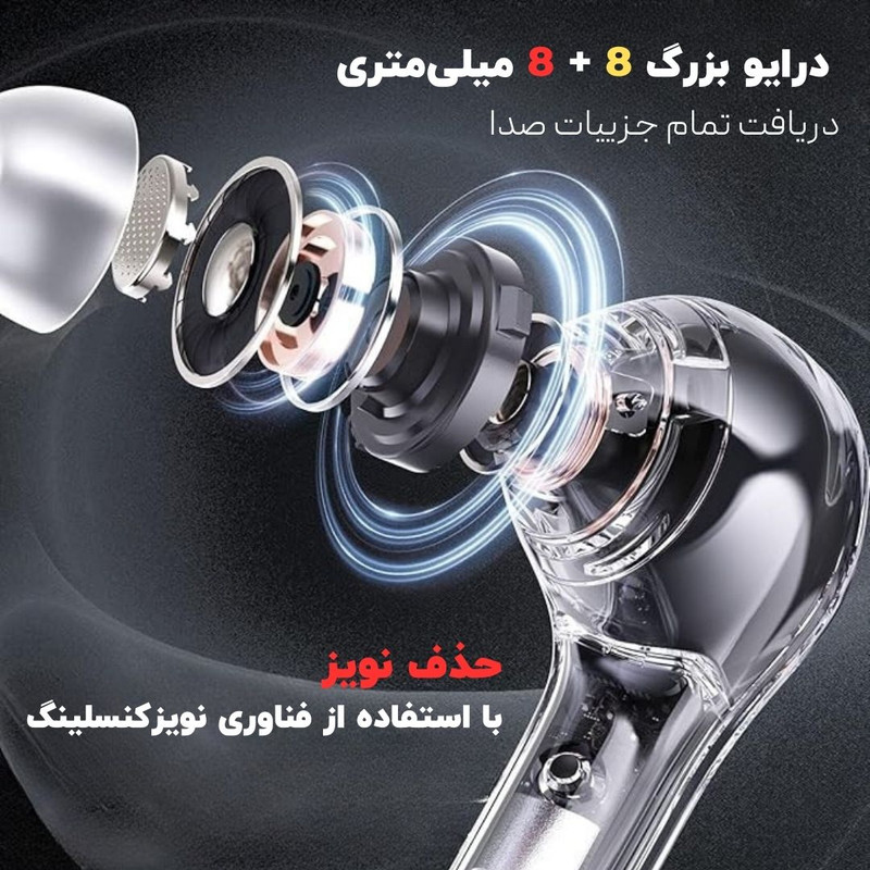 هدفون بلوتوثی مدل RC-TWS V5.4 — تصویر ۳