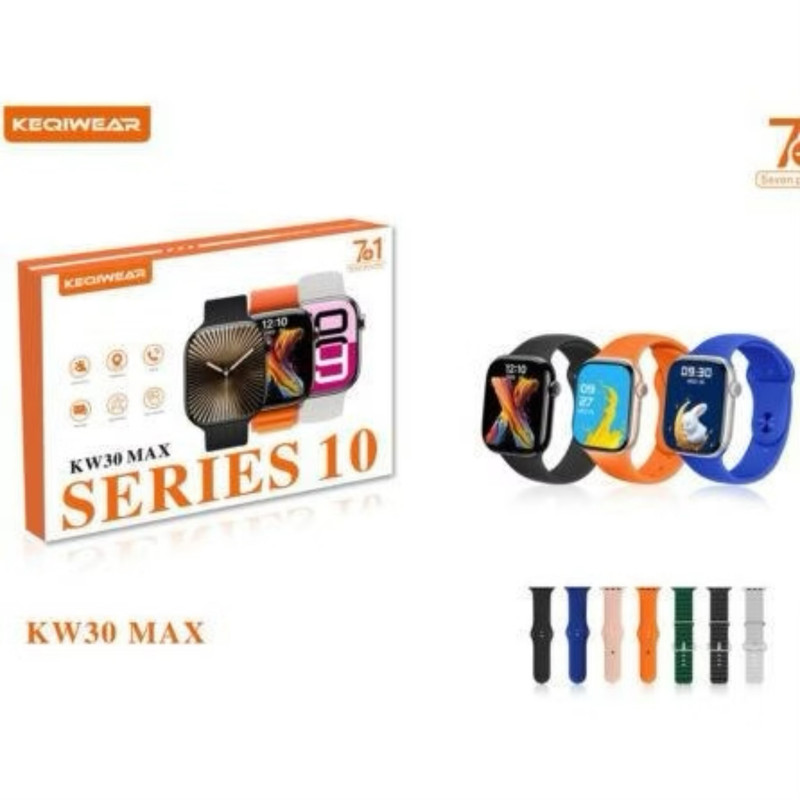 ساعت هوشمند 44 میلی متری کیکویر مدل kw 30 max با بند سیلیکونی — تصویر ۵