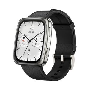 ساعت هوشمند 43 میلی متری امیزفیت مدل Active 2 Square با بند چرمی