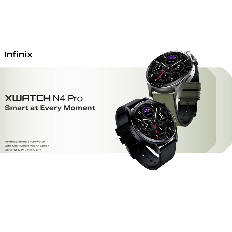 ساعت هوشمند 47 میلیمتری اینفینیکس مدل XWATCH N4 PRO با بند پلاستیکی — تصویر ۴