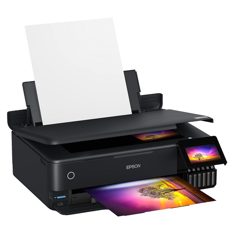 پرینتر جوهرافشان چند کاره رنگی اپسون مدل EcoTank L8180 با اتصال باسیم و بی‌سیم سایز چاپ A3+ با قابلیت چاپ دورو خودکار — تصویر ۲