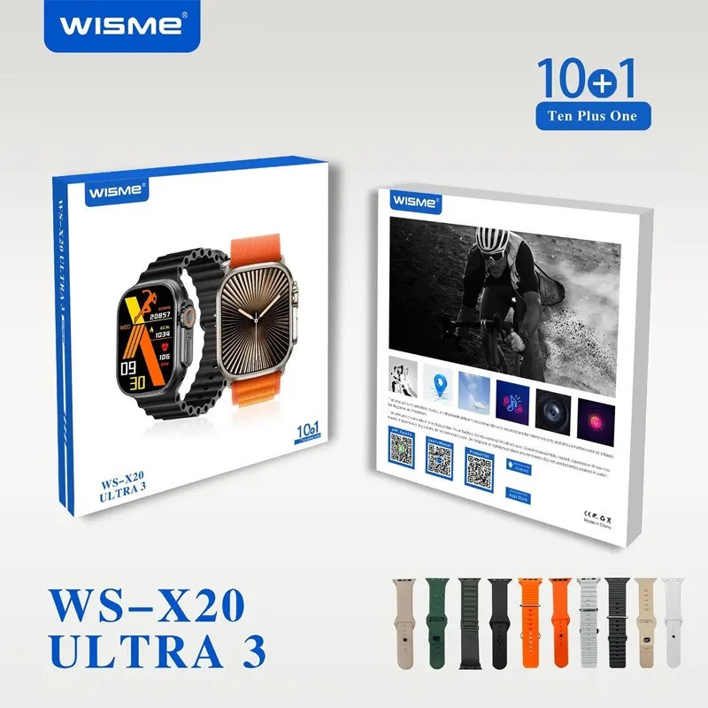 ساعت هوشمند ۲.۵ اینچی ویسمی مدل WS-X20 Ultra با بند سیلیکونی — تصویر ۳